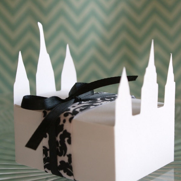 SVG-bestand voor snijden - Temple Treat Boxes - Voor snijmachines - LDS Wedding - Tempel- en priesterschapsvoorbereiding - YW Favor - Box Patroon