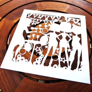 Cheers to you! Birthday Papercut Template download (PDF, Jpeg)
