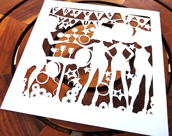 Cheers to you! Birthday Papercut Template download (PDF, Jpeg)