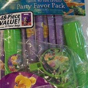 Tinkerbell Favor Pack - 48 pieces, Tinker Bell Party Favors, Tinker Bell Party Supplies