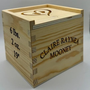 Personalized Keepsake Boxes for Babies, Wooden Memory Box,  Baby Keepsake Box, Personalized Baby Memory Box, Engraved Wooden Baby Box