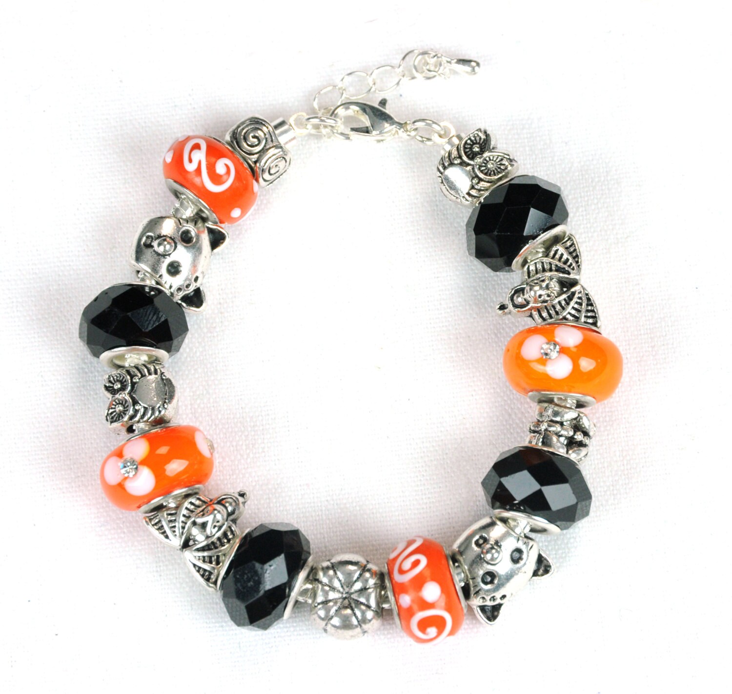 Happy Halloween Halloween Jewelry Jewelry Bracelet. Orange Etsy