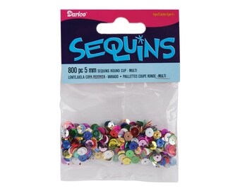 Cupped Multicolored Sequins 10mm Colorful Sequins dar1004511 120 PiecesPack