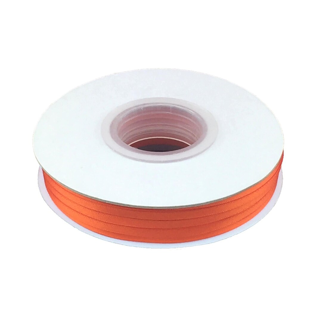 Halloween Ribbon | Orange Satin Ribbon | Orange Ribbons | 1/8 Inch ...