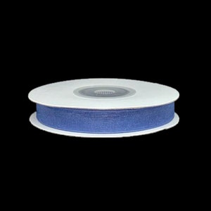 Sheer Blue Ribbon | Blue Organza Ribbon | Smoke Blue Organza Ribbon - 3/8in. - 25 Yards (gi38organzaribbonsmokeblue)
