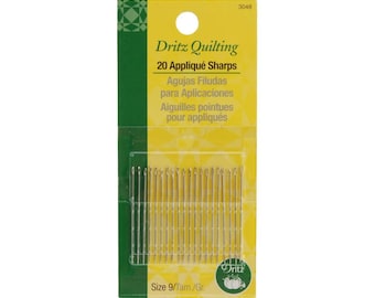 Hand Quilting Needles | Applique Needles | Quilting Applique Sharps Needles - Size 9 - 20 Pieces/Pkg. (nm3048)