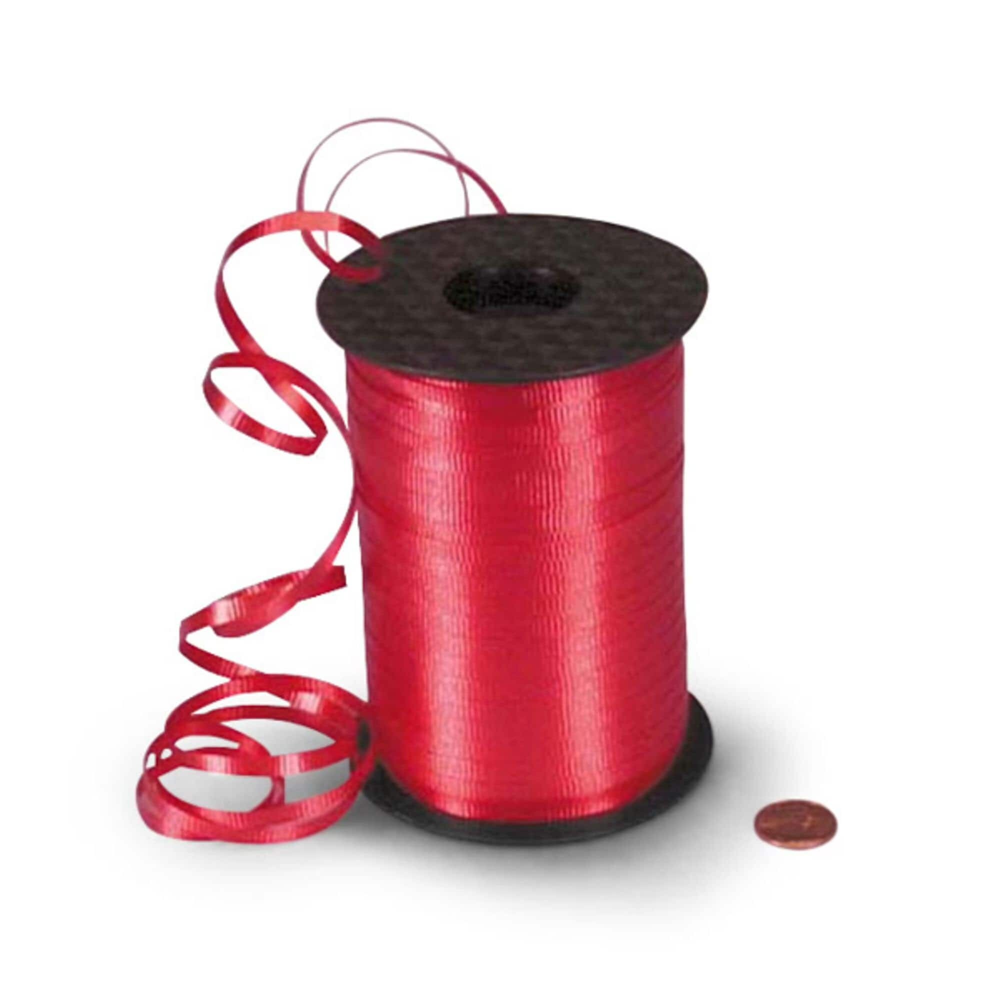 Curly Red Ribbon Red Curling Ribbon Crimped 3/16in. X 500 Yards pm4435030 