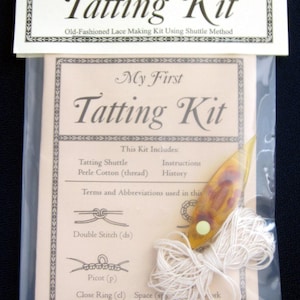 Tatting for Beginner | Tatting Kit | My First Tatting Kit - Shuttle Color Will Vary from Kit to Kit (hft4002)