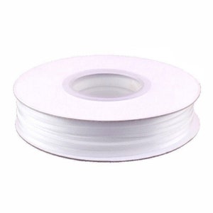 White Craft Ribbon | White Ribbon | Wedding Ribbon | White Satin Ribbon - 1/8 Inch - Double Faced - 100 Yard Spool (gi18satribbonwhite)