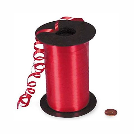 Red Curly Ribbon | Red Curling Ribbon - Smooth Finish - 3/16in. X 500 Yards  (pm4436030)