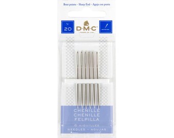 Long Eyed Needles | Chenille Hand Needles - Size 20 - 6 Pieces/Pkg. (nm176820)
