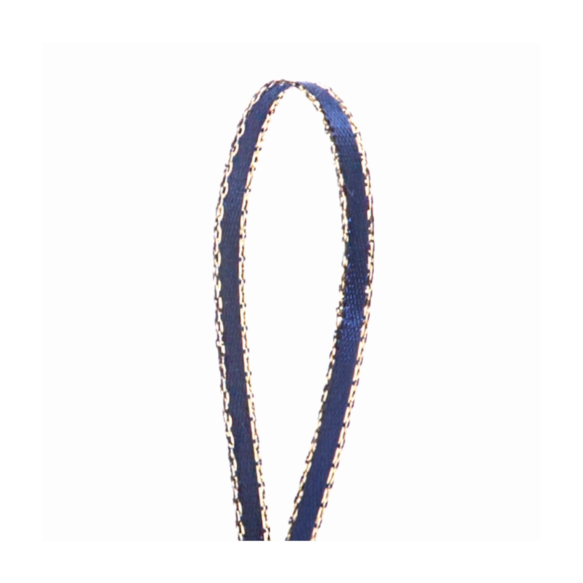 Navy Gold Tie Blue Gold Ribbon Navy Blue Gold Edge Satin Etsy