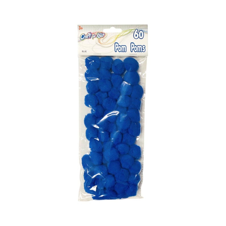 Quantity limited 25mm Large discharge sale Blue Poms Dark Piec - Pom 60