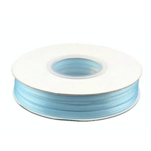 Blue Satin Ribbon | Light Blue Ribbon | 1/8 Inch Light Blue Satin Ribbon - Double Faced - 100 Yard Spool (gi18satribbonlightblue)