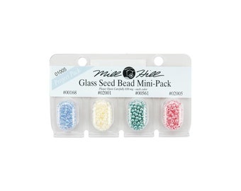 Blue Seed Beads | Green Glass Seed Beads | Glass Seed Bead Mini Pack - 00168, 02001, 00561, 02005 - 830mg of Each Color (nmgbmpk01005)