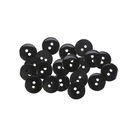 Cheap Thin Black Buttons Round Black Buttons 5 8in. 20 Etsy Canada