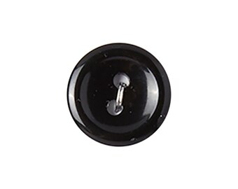 13mm Black Buttons | Black Buttons - 2 Hole - Round - 9/16in. (13mm) - 6 Pieces/Pkg. (nmsl189)