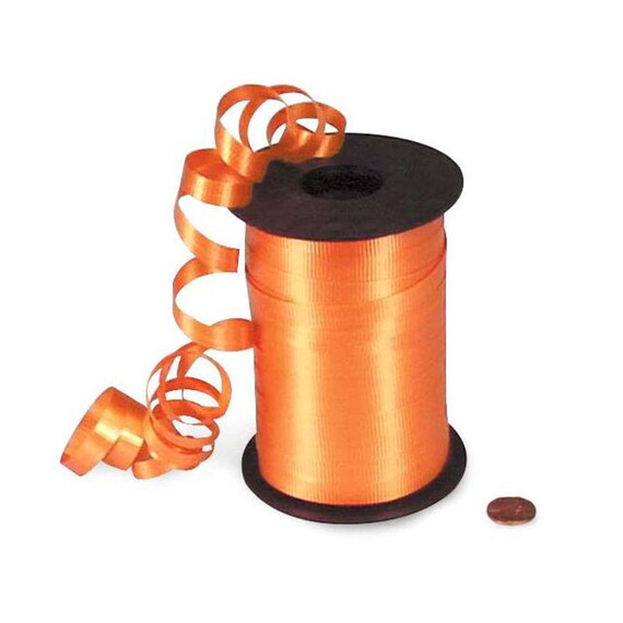 Orange Curling Ribbon Orange Balloon Ribbon Orange Crimped Curling Ribbon  3/8in. X 250 Yds pm4435640 