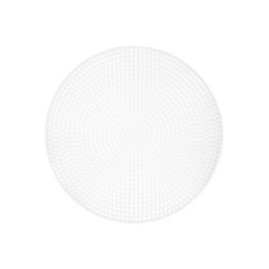 May include: A white plastic round beading board with a circular pattern of holes.