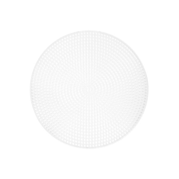 Round Plastic Canvas | Vinyl Aida Circle | Plastic Canvas Shape - Clear Circle - 6in. Diameter - 7 Mesh Count - 1 Piece (nm40000715)