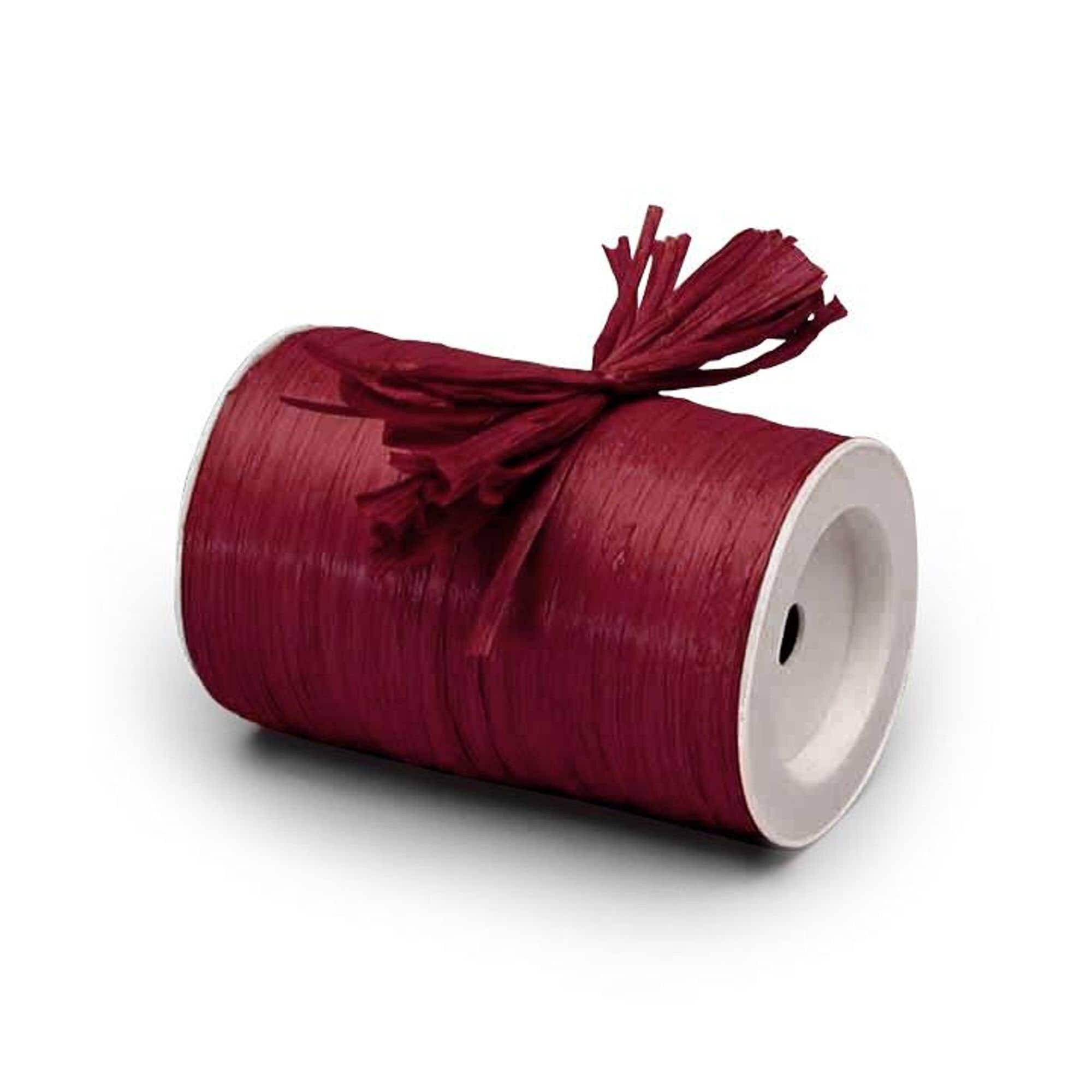 Burgundy Raffia Wine Raffia Ribbon Colored Matte Raffia Ribbon Burgundy  1/4in. X 100 Yds pm4434832 