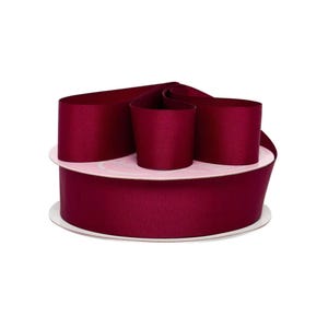 Ribbed Burgundy Ribbon | Wine Grosgrain Ribbon - 5/8in. x 50 Yards (pm46058531)