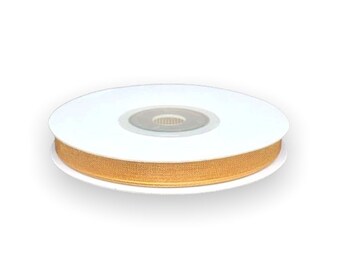 Gold Organza Ribbon | Sheer Gold Ribbon | 1/4 Inch Organza Ribbon - Gold - 25 Yard Spool (gi14organzaribbongold)