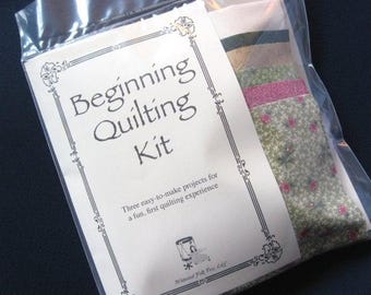 Learn To Quilt | Quilting Kit | Beginning Quilting Kit  - Calico Fabric Squares Will Vary from Kit to Kit (hft-4102)