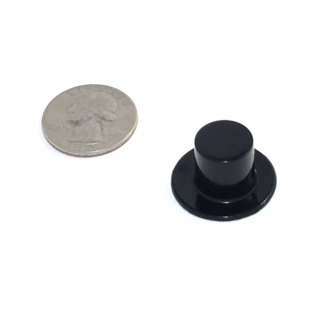 Black plastic top hats clearance