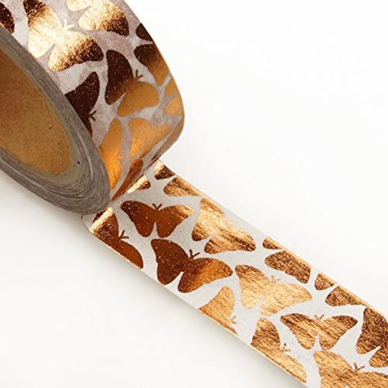Butterfly Washi Tape Butterflies Tape Gold Butterflies Etsy