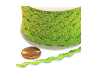 Green Rick Rack Emerald Green Ric Rac Trim 5mm X 25 Yards | Etsy