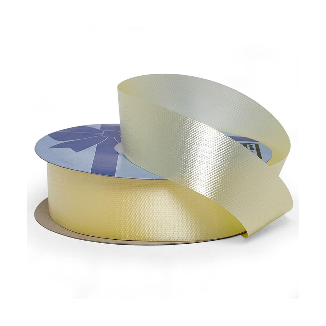 Wide Yellow Poly Ribbon | Big Yellow Bow | Yellow Embossed Poly Ribbon ...