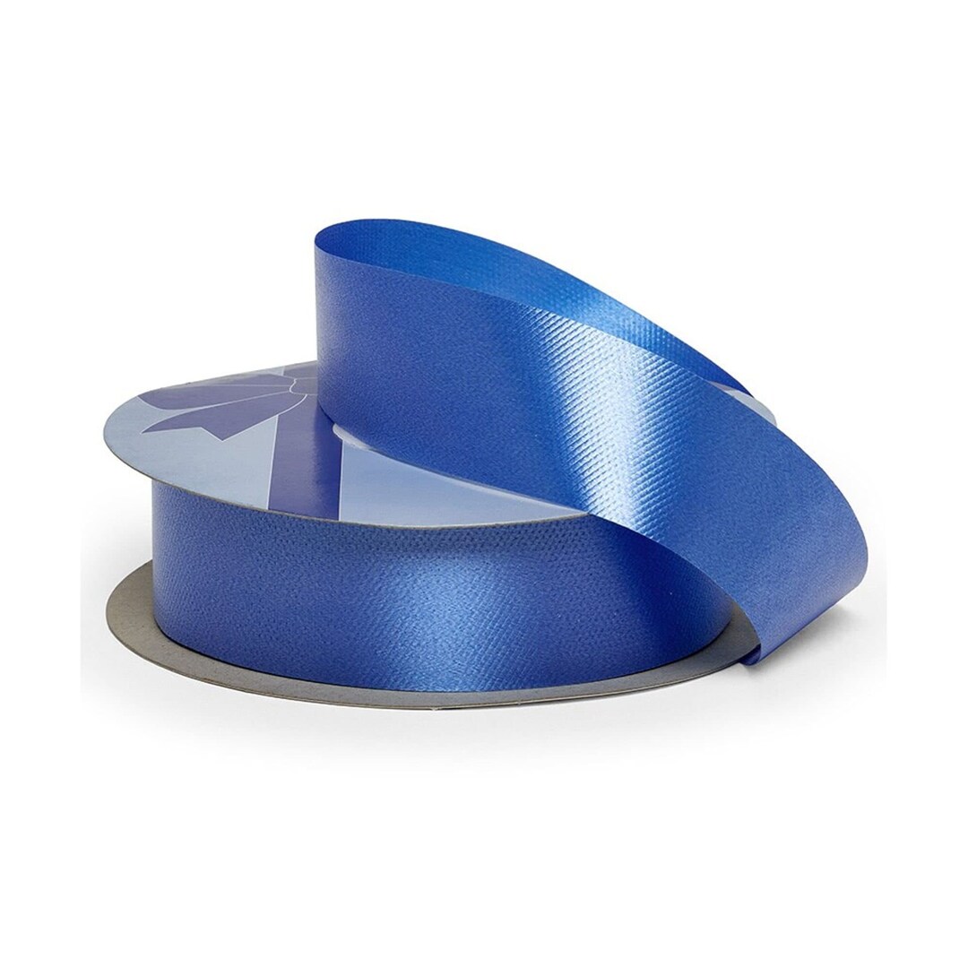 Wide Blue Poly Ribbon | Big Blue Bow | Royal Blue Embossed Poly Ribbon ...