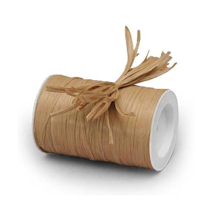 Kraft Raffia | Kraft Ribbon | Kraft String | Colored Matte Raffia Ribbon - Kraft - 1/4in. x 100 Yds (pm4434800)
