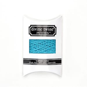 Blue Cotton Twine | Blue Baker&#39;s Twine | Divine Twine Petites - 100% Cotton - 4 Ply - 20 Yards - Solid Blue