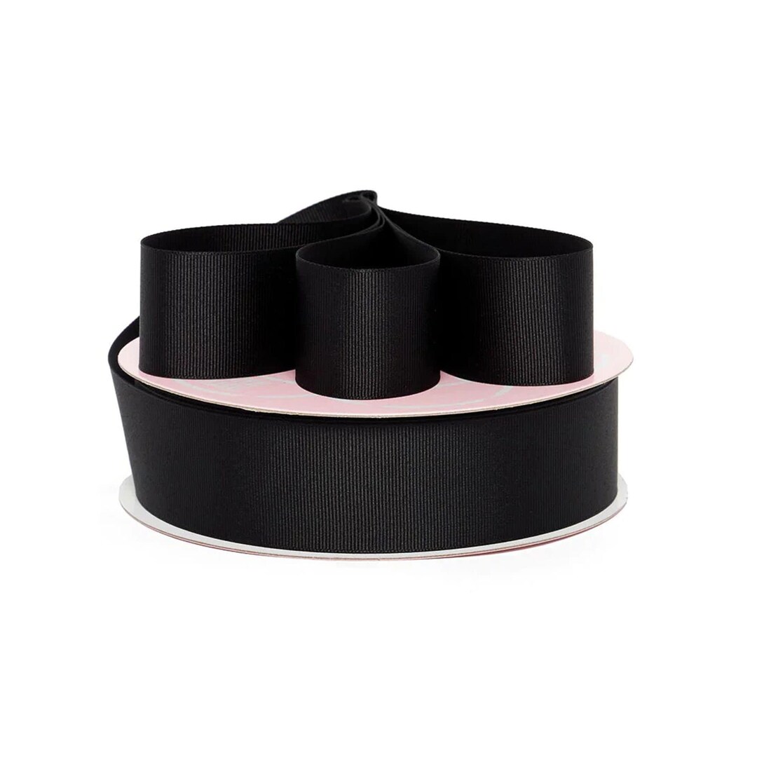 Black Ribbed Ribbon | Black Grosgrain Ribbon - 5/8in. X 50 Yards ...