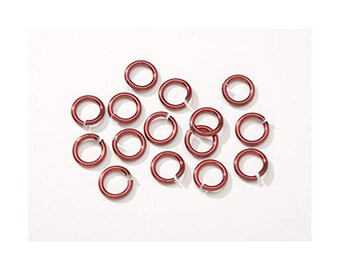 Red Jump Ring | Red Jewelry Finding |  Aluminum Jump Ring - 7.25mm - Ruby Red - 150 Pieces (darbg1004)