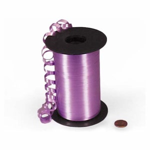 Purple Curly Ribbon | Orchid Curling Ribbon - Smooth Finish - 3/16in. X 500 Yards (pm4436086)