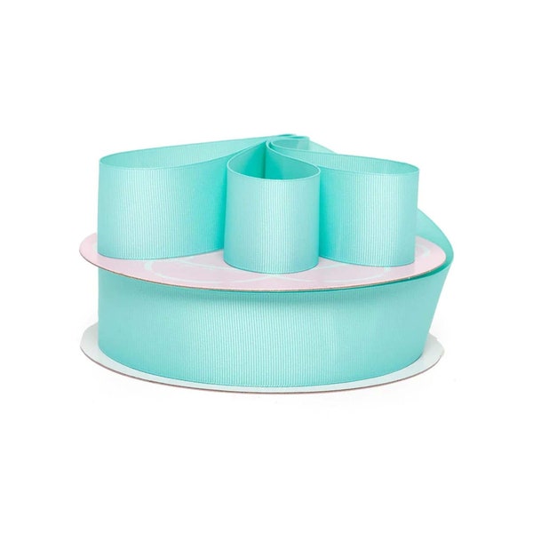 Ribbed Aqua Ribbon | Robins Egg Ribbon | Light Aqua Grosgrain Ribbon - 5/8in. x 50 Yards (pm46058571)