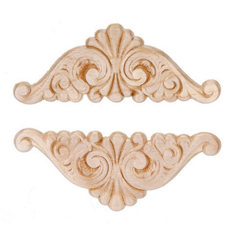 Wood Applique Fan Shape by Artistic Appliques Large 2 Etsy