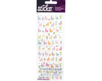 Llama Stickers | Llama Labels | Tiny Adhesive Llama Stickers - 114 Pieces/Pkg. (nm8600076)
