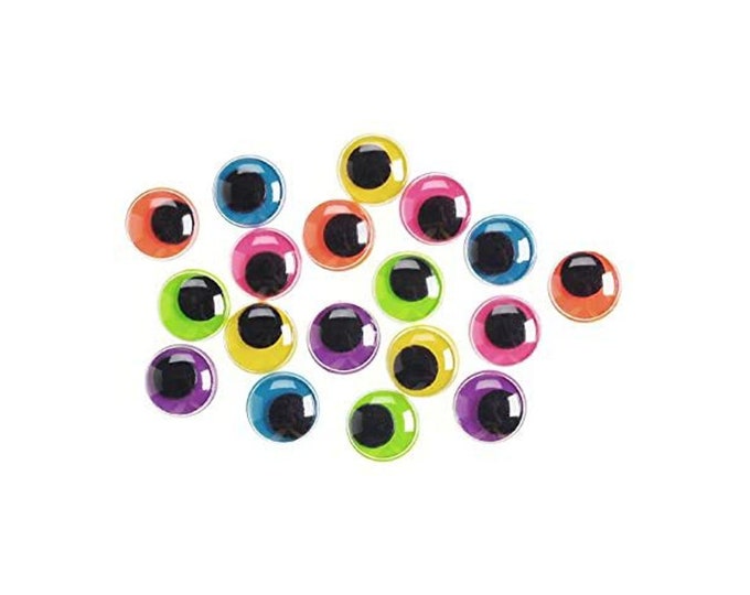 Neon Google Eyes Neon Wiggle Eyes Assorted Colors 10mm Etsy