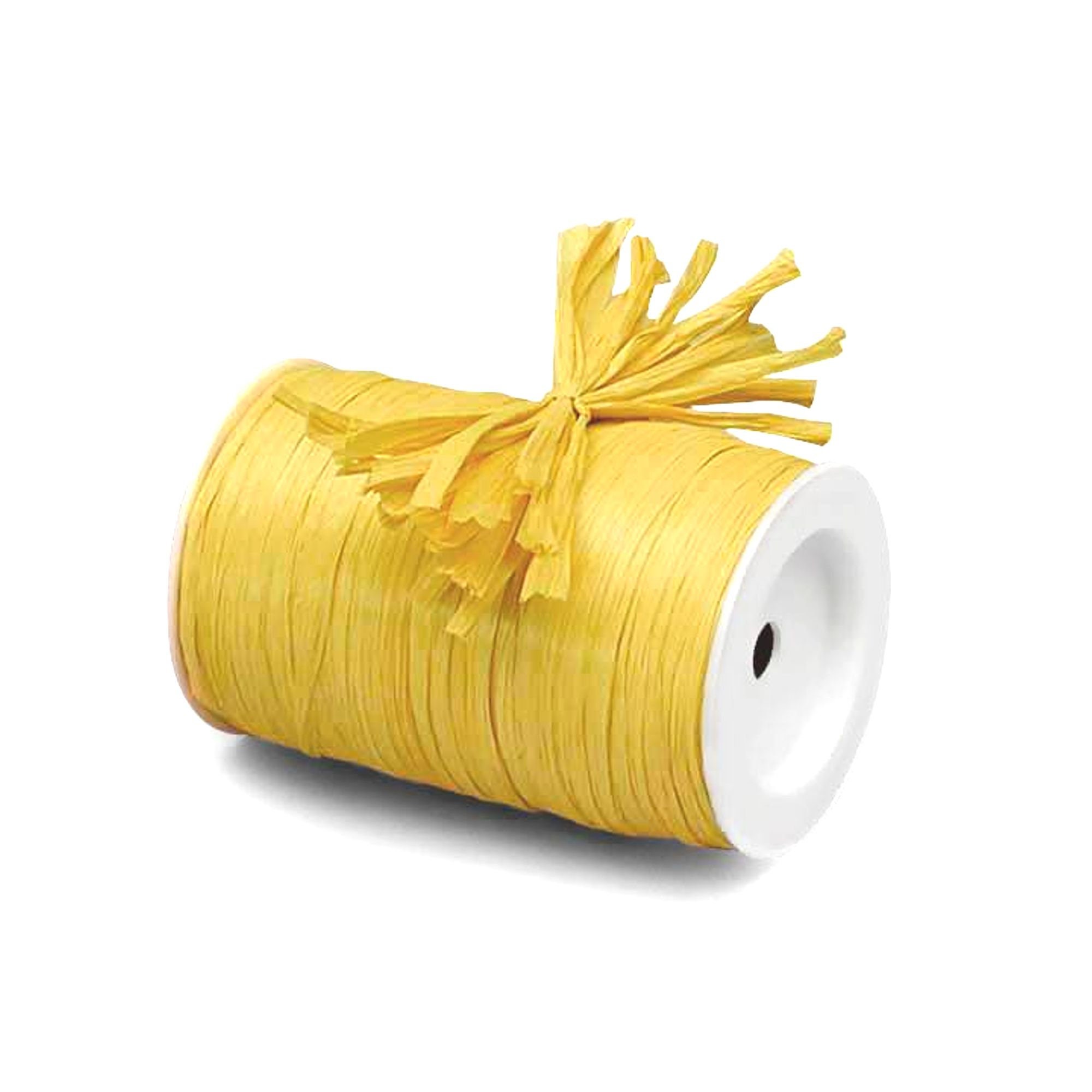 Yellow Raffia Rustic Yellow Ribbon Colored Matte Raffia 