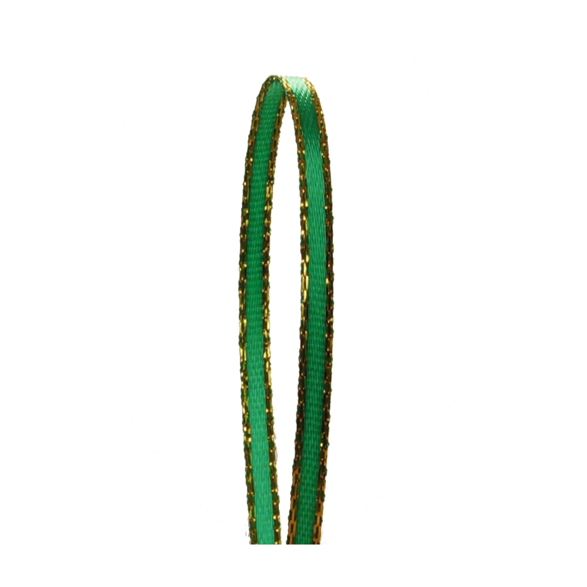Narrow Green Ribbon Green Gold Ribbon Emerald Gold Edge - Etsy Israel