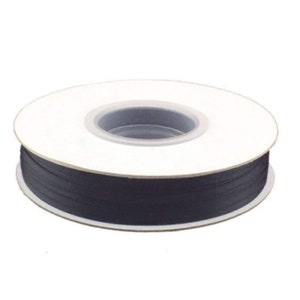 Black Satin Ribbon | Thin Black Ribbon | 1/8 Inch Black Satin Ribbon - Double Faced - 100 Yard Spool (gi18satribbonblack)