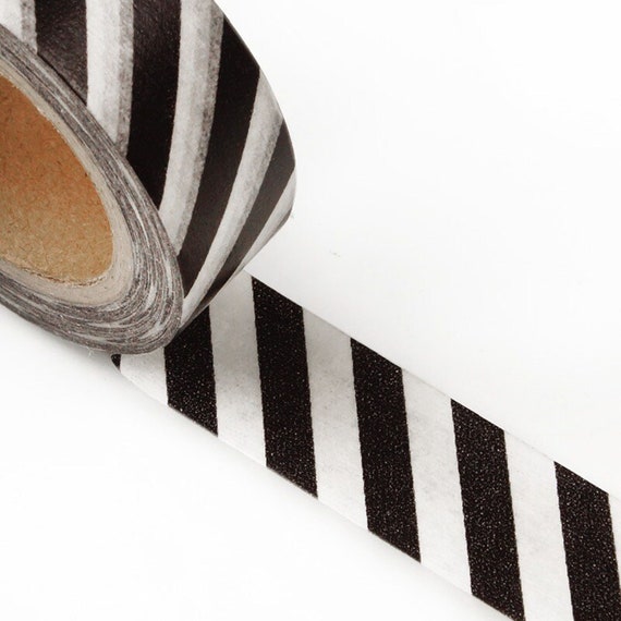 Black and White Tape Black White Embellishment Black and Etsy