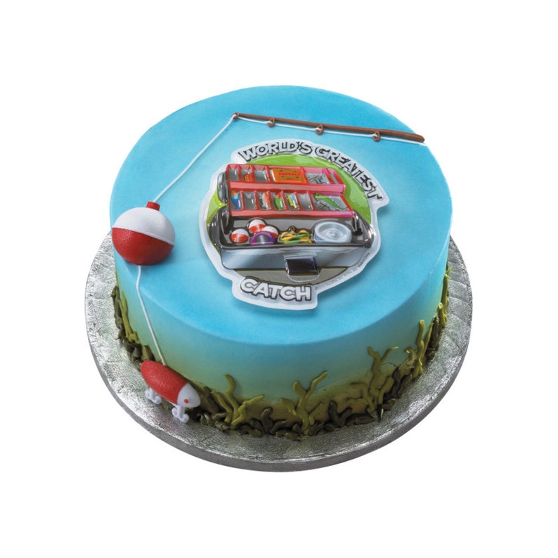 Fishing Cupcake Toppers Fishing Cake Decor Fishing Lure Etsy