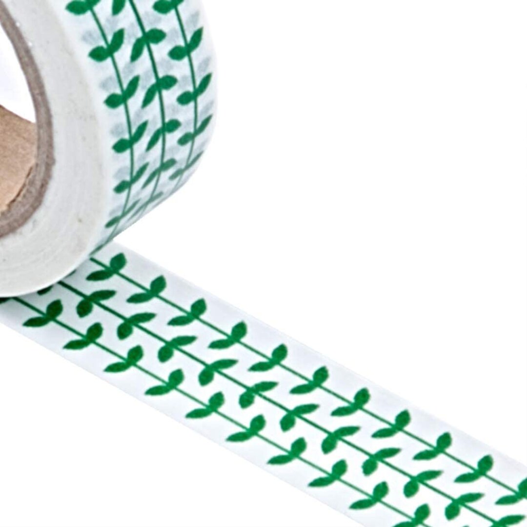 Leaves Washi Tape Green Leaf Tape White With Green Leaf Washi Tape 9