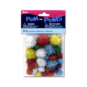 Colorations Glitter Pom-Poms - 300 Pieces