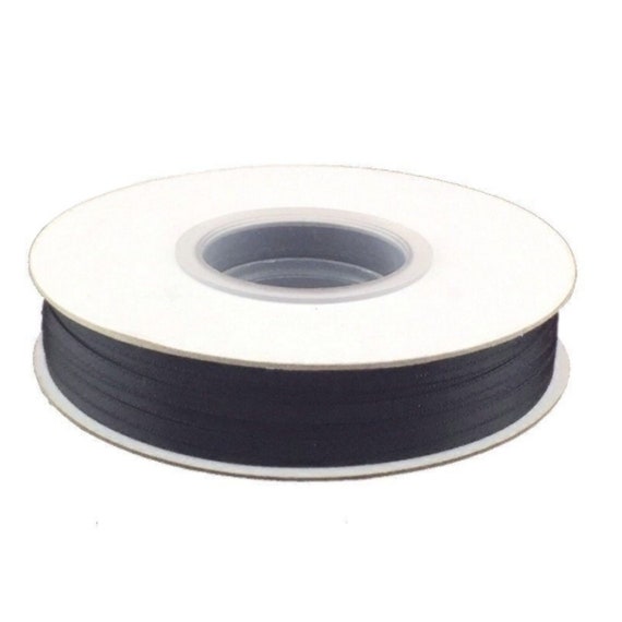 Black Satin Ribbon | Thin Black Ribbon | 1/8 Inch Black Satin Ribbon -  Double Faced - 100 Yard Spool (gi18satribbonblack)